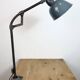 Lampe de table d'atelier en émail gris industriel de Siemens, années 1950