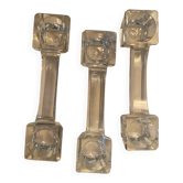 Set of 3 crystal candle holders