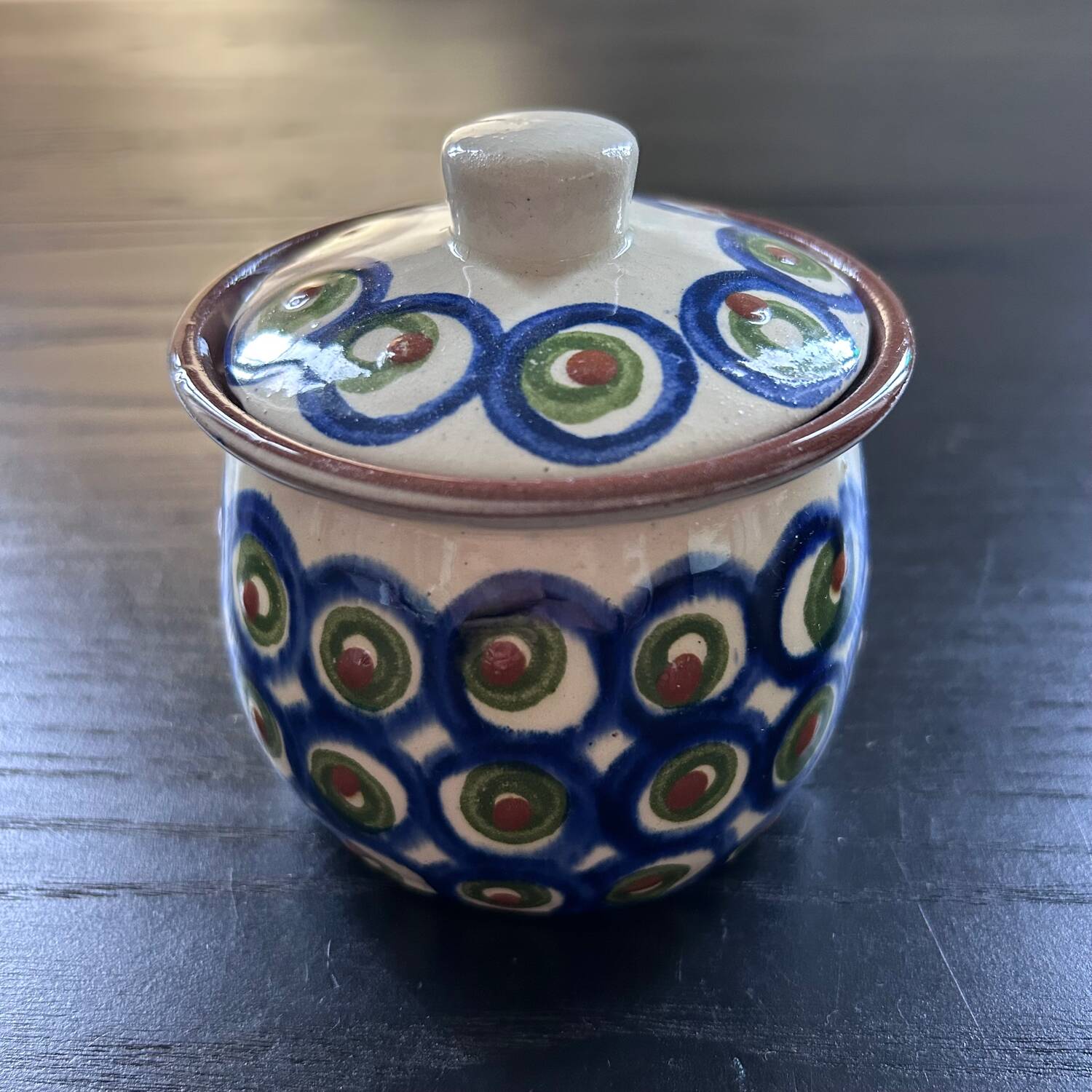 Blue pea sugar bowl