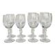 Set de 4 verres à eau et 4 verres à vin, verre tourbillonnant