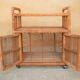 Meuble de rangement vintage en rotin