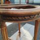 Old Louis XVI style pedestal table with marble top