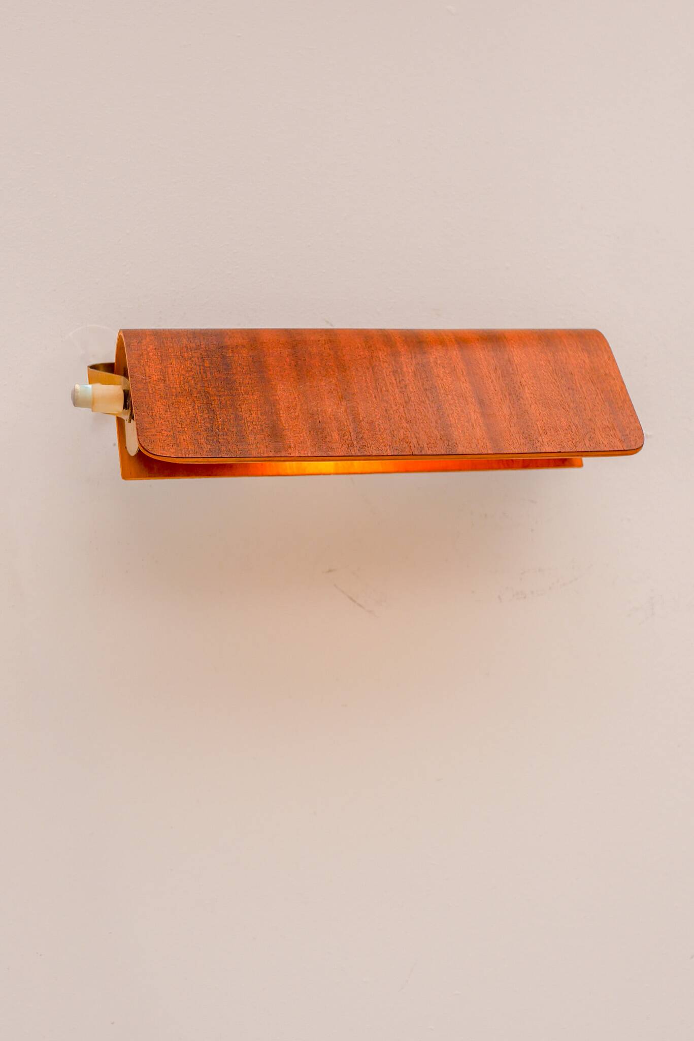 Vintage teak sconce. Mid-century modern classic Scandinavian wall lamp