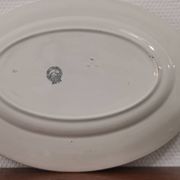 Ancien plat ovale terre de fer manufacture st amand modèle: daisy