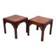 Drexel Chippendale pair Mahogany Sofa Tables 1970s USA