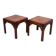 Drexel Chippendale pair Mahogany Sofa Tables 1970s USA