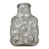 Vintage German glass vase model on the rocks by Lars Hellsten for Walther Glas, 1970s.