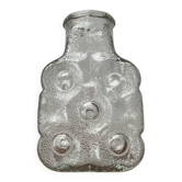 Vintage German glass vase model on the rocks by Lars Hellsten for Walther Glas, 1970s.