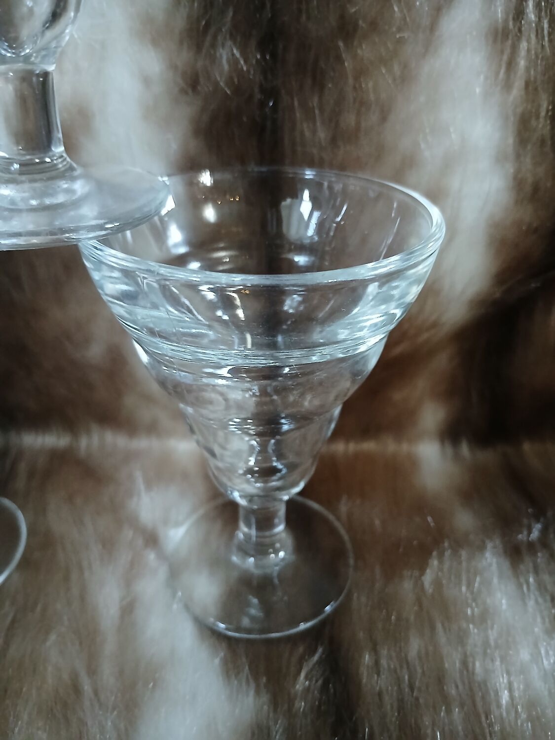 6 vintage Duralex stemmed glasses