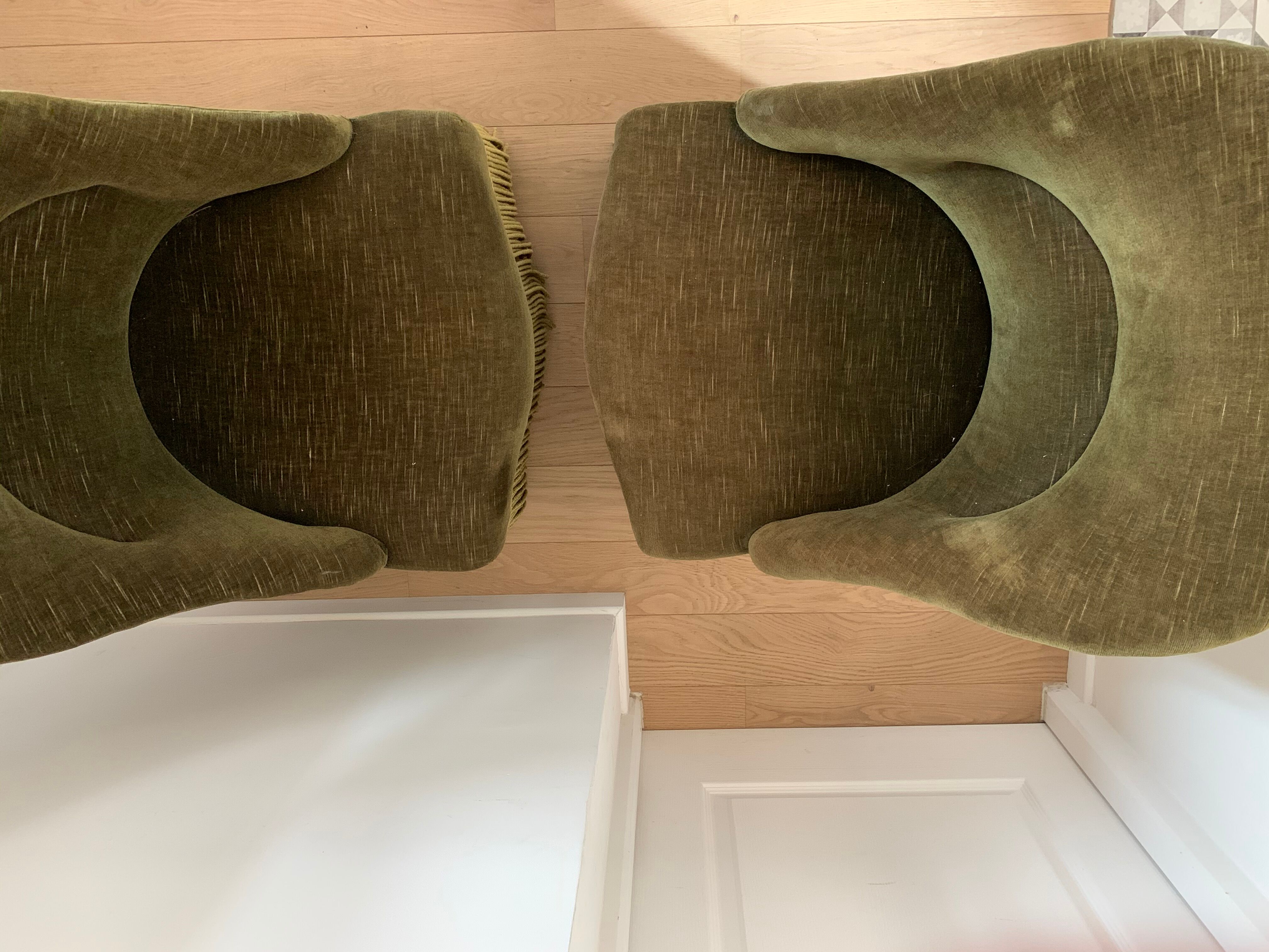 Pair of toad armchairs