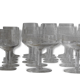 Un lot de 36 verres en cristal Saint Lambert