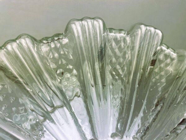 Paire de lampes à fleurs rondes et carrées en verre transparent à encastrer