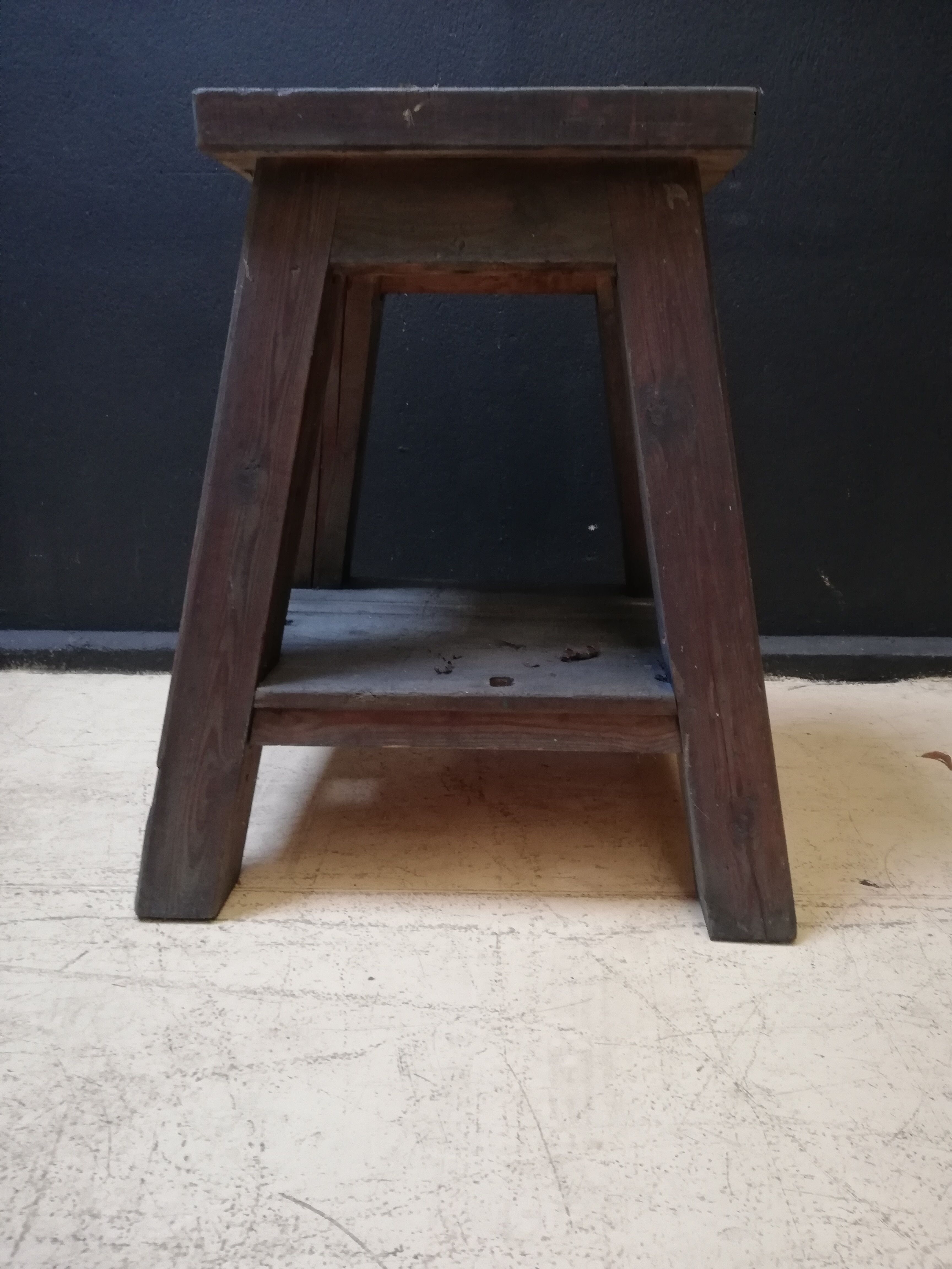 Old vintage wooden workbench