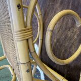 Rocking chair en cannage et rotin