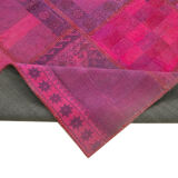 Handmade oriental 178 cm x 248 cm pink patchwork carpet
