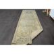 1970s Turkish Oushak Handmade Wool Cotton Orange Runner Rug 93x332