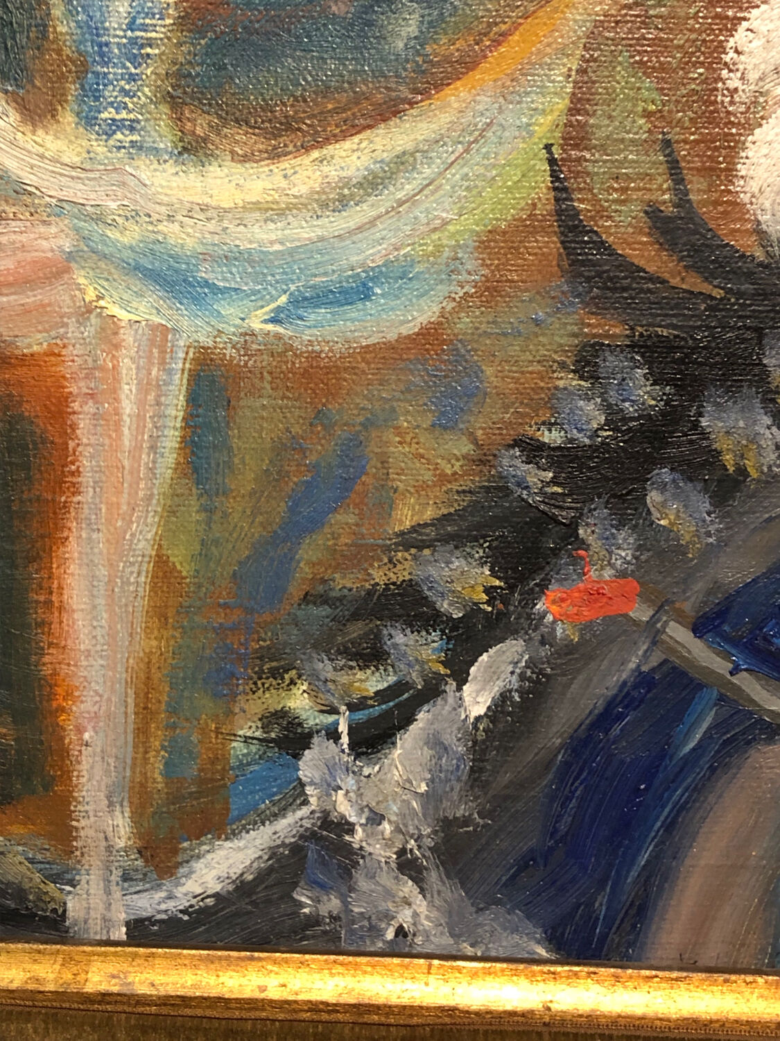 Painting Oil on Canvas Fauvism Circus Horse Dancer Circa 1960