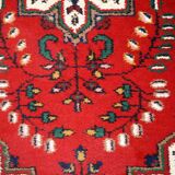 Vintage Persian Carpet Hamadan handmade 70cm x 136cm 1970s, 1C779