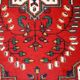 Vintage Persian Carpet Hamadan handmade 70cm x 136cm 1970s, 1C779