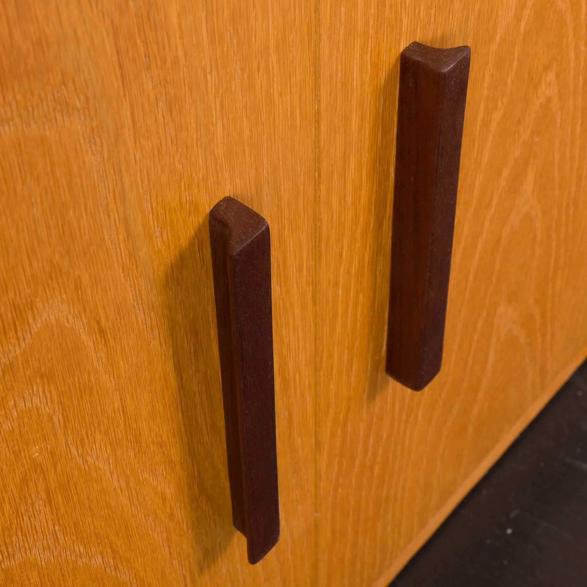 Ib Kofod Larsen Danish oak 3 modules bookshelf vinyl records shelves for Faarup, Denmark, 80s