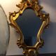 Old mirror gilded wood 42 cm x 25 cm