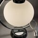 Glass and metal designer lamp