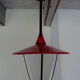 Metal and opaline lantern suspension from the 1960s.