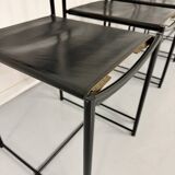 6 chaises en cuir « 101 » design italien Belotti Alias 1980 vintage