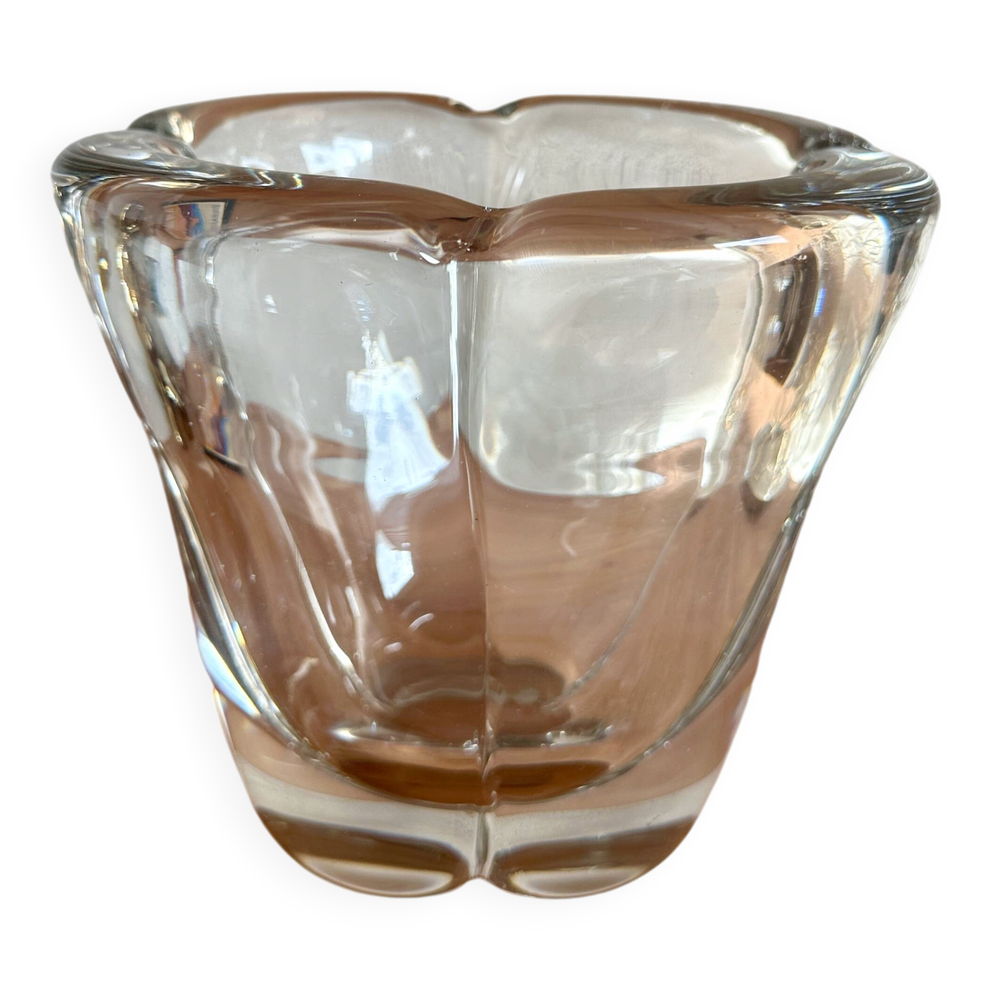 Daum nancy transparent white vase