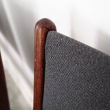 Ensemble de six chaises en palissandre, design danois, années 1960, designer : Johannes Andersen