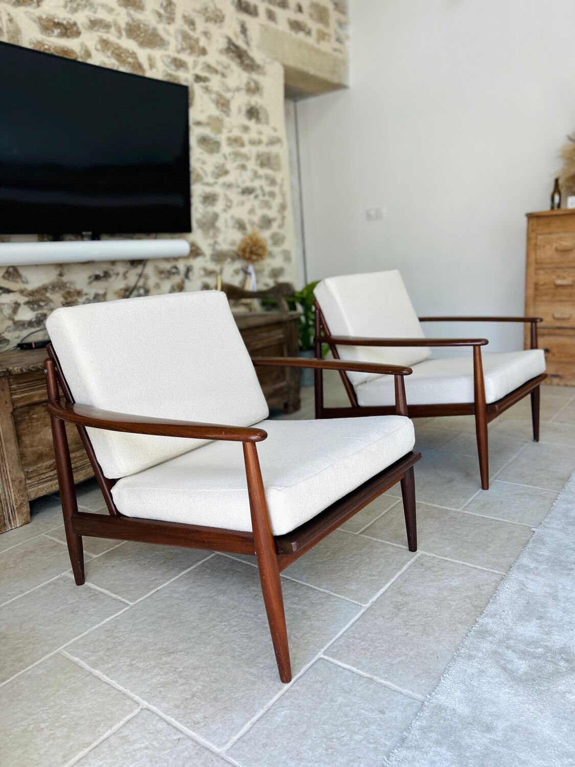 Pair of Scandinavian Grete Jalk armchairs