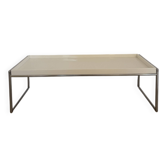 Trays coffee table, white plastic / rectangular - 80 x 40 cm - Kartell