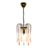 Murano Chandelier Gold Metal 1 Light