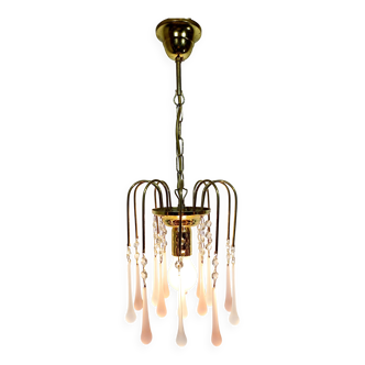 Murano Chandelier Gold Metal 1 Light
