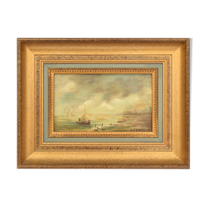 Huile sur panneau Voiliers par
