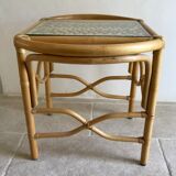 Vintage rattan side table