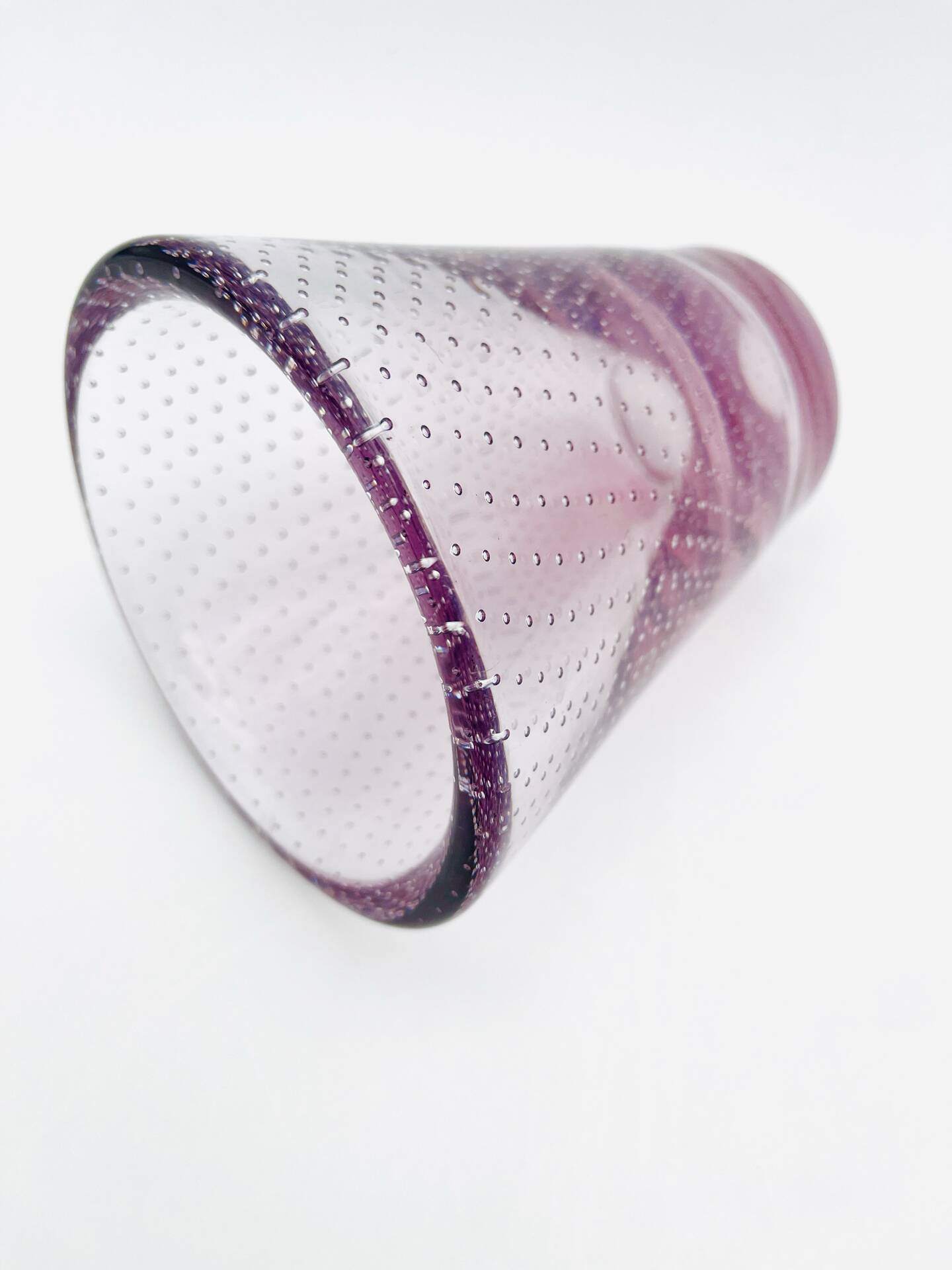 Murano Vase Archimede Seguso Bullicante Amethyst 1950