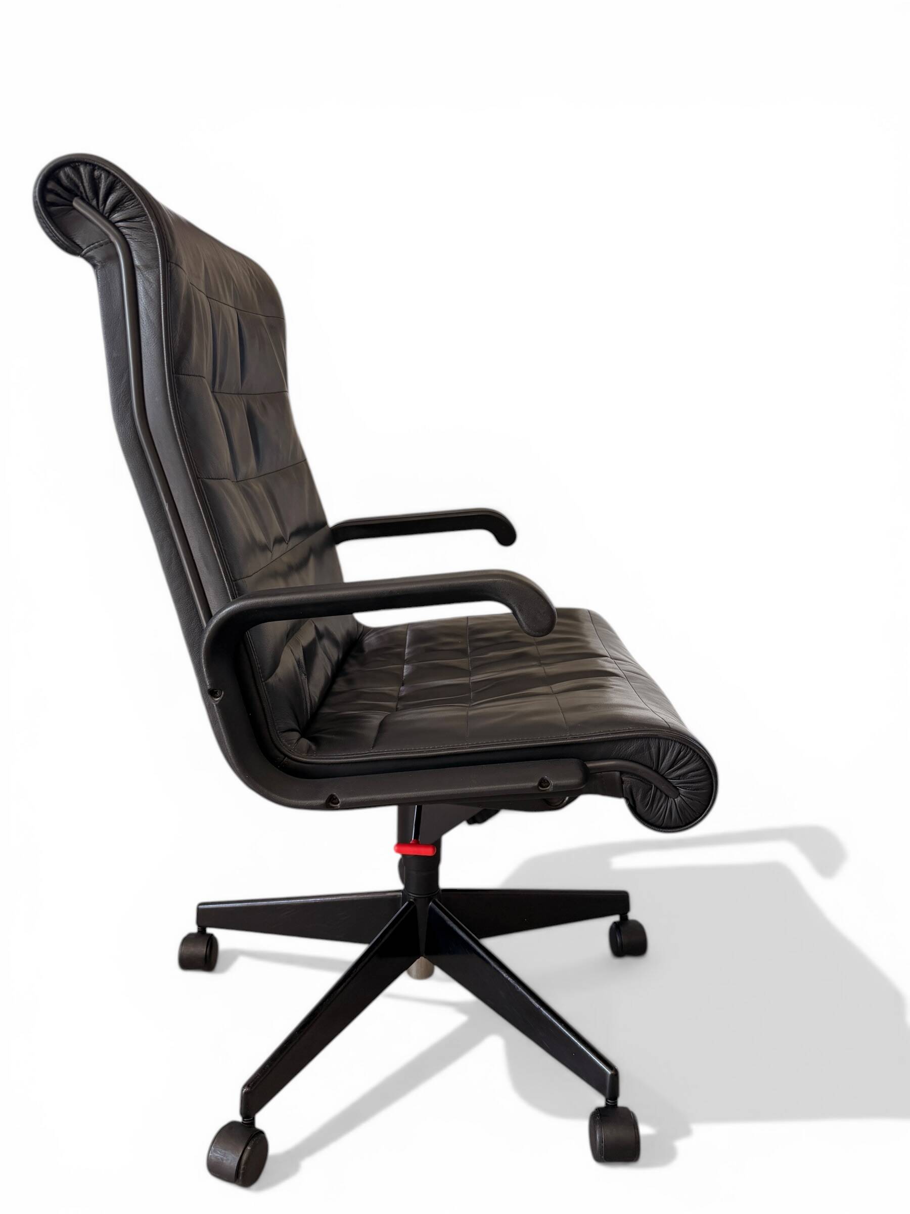 Richard Sapper Office Chair for Knoll - Vintage Black Leather