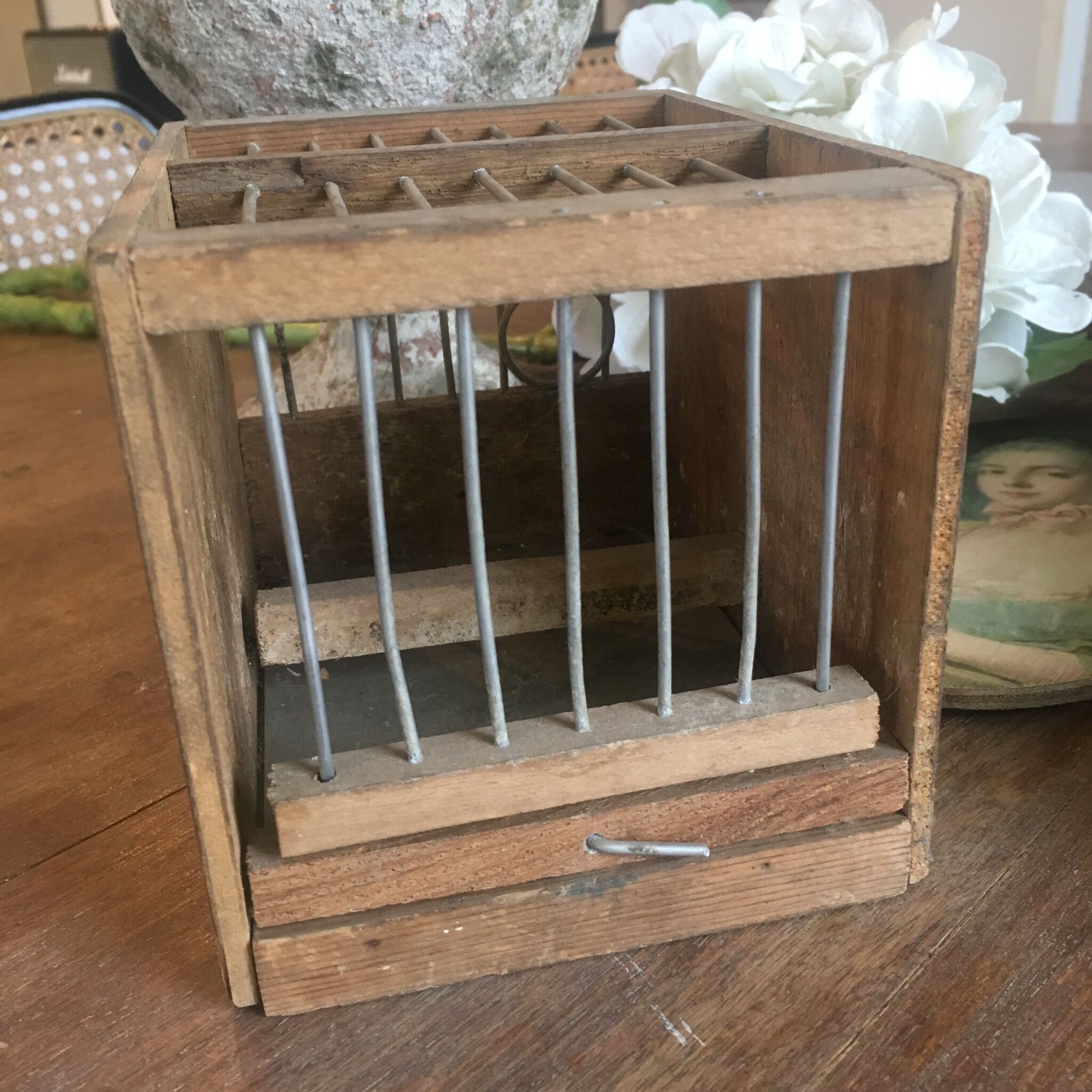 Wooden bird cage