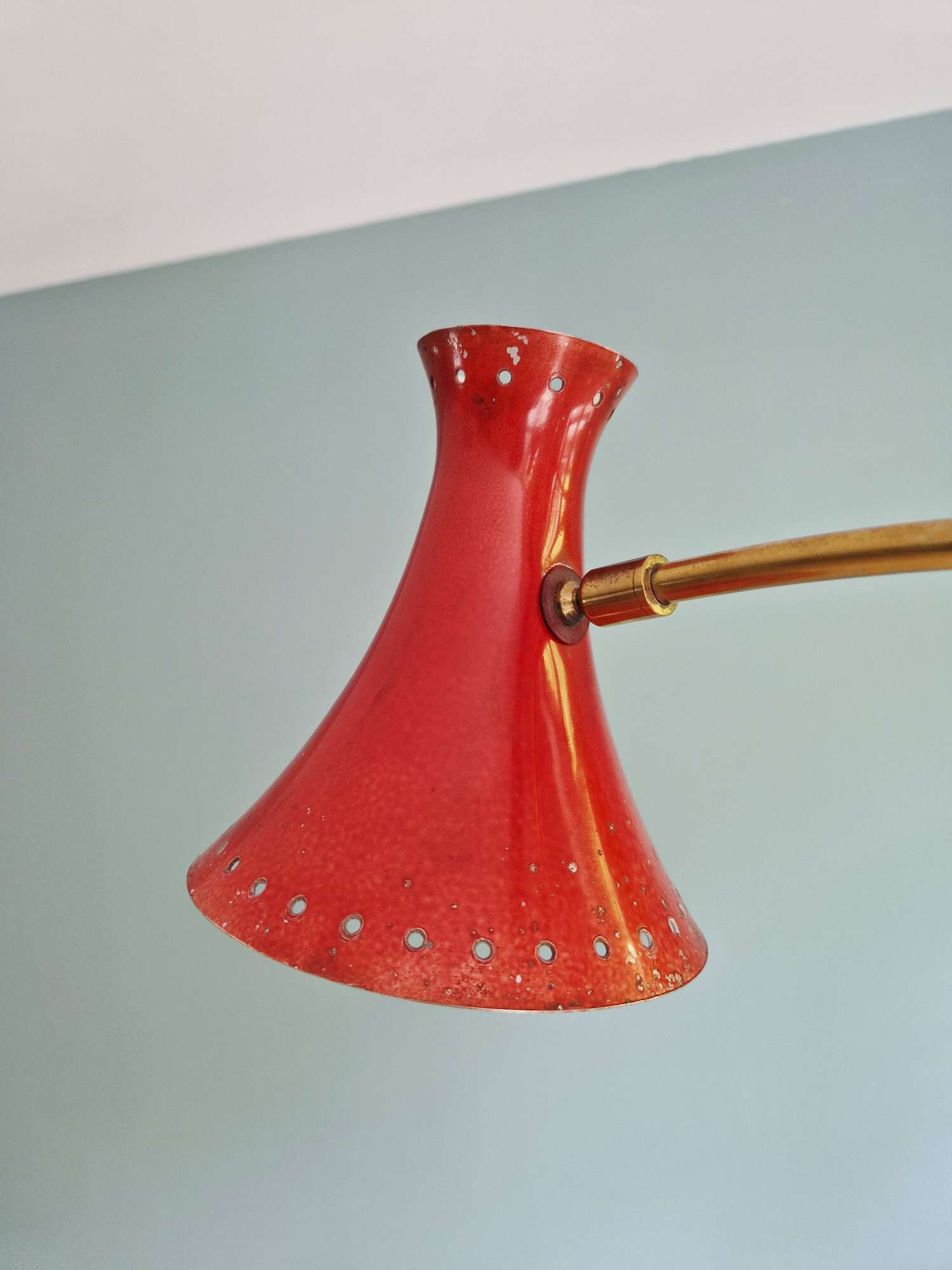 Articulated Diabolo chandelier, Italian design, 1950s-60s