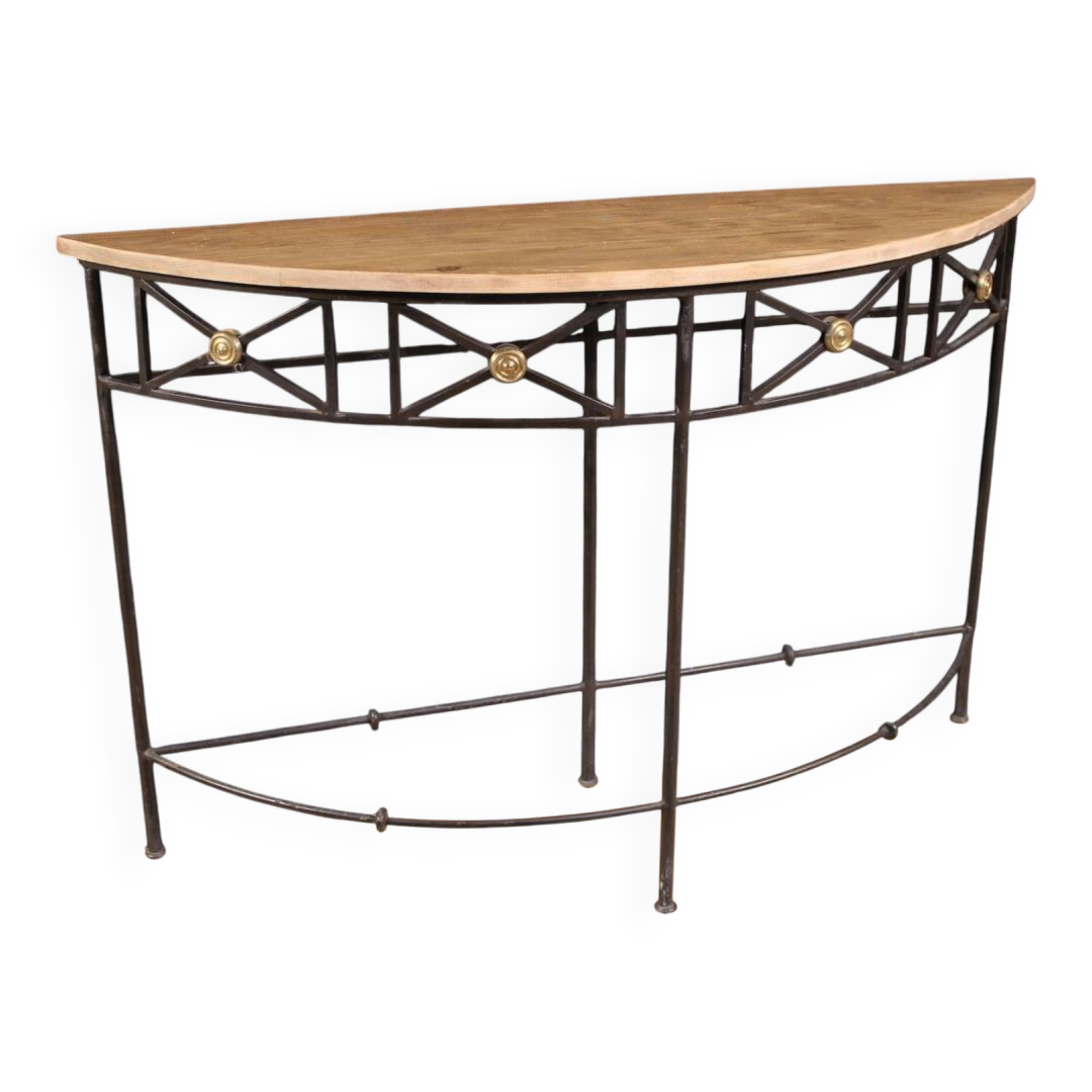 20th century French half-moon console