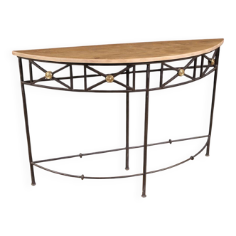 20th century French half-moon console