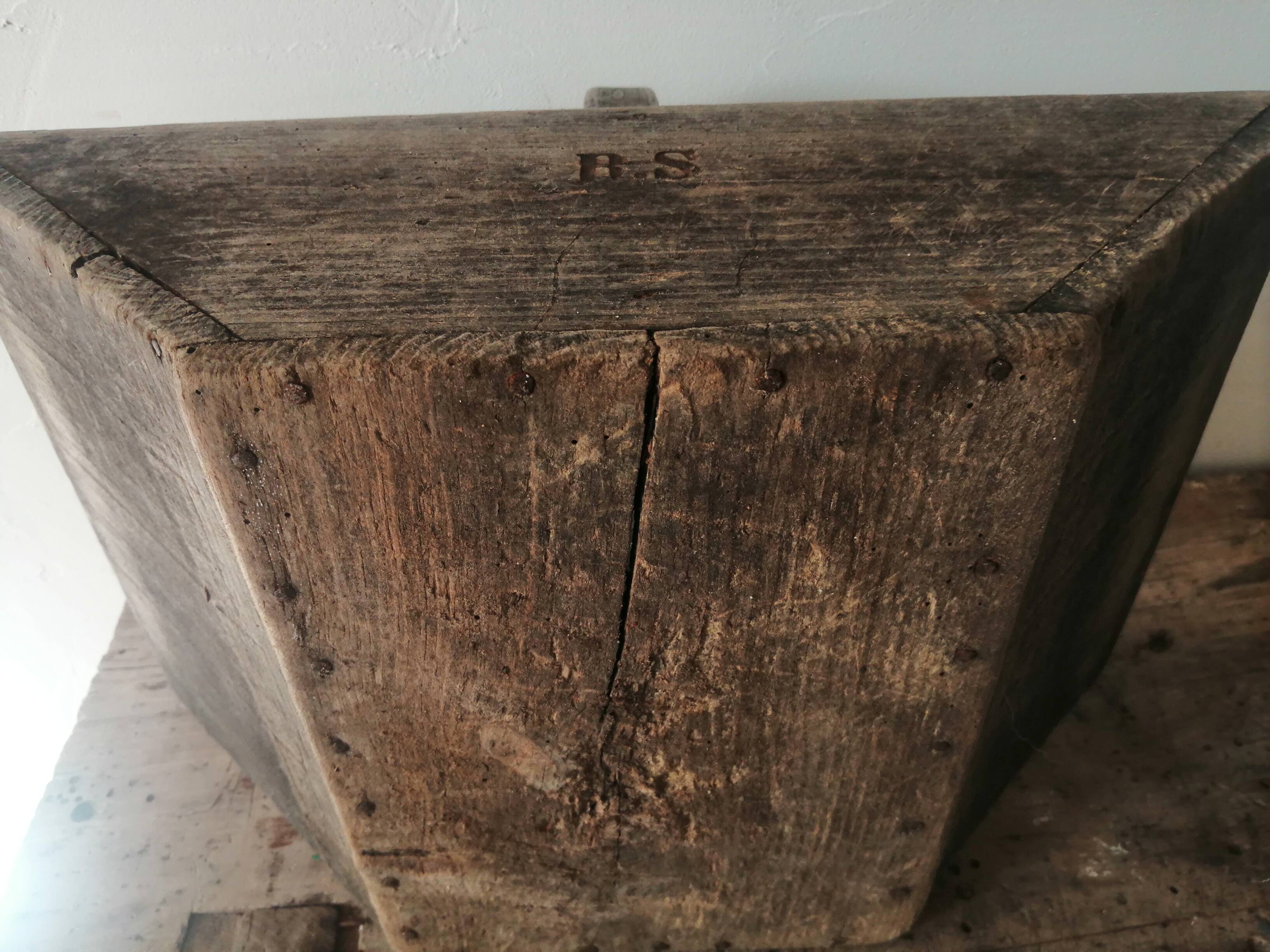 Wooden basket with old harvest from Bordeaux