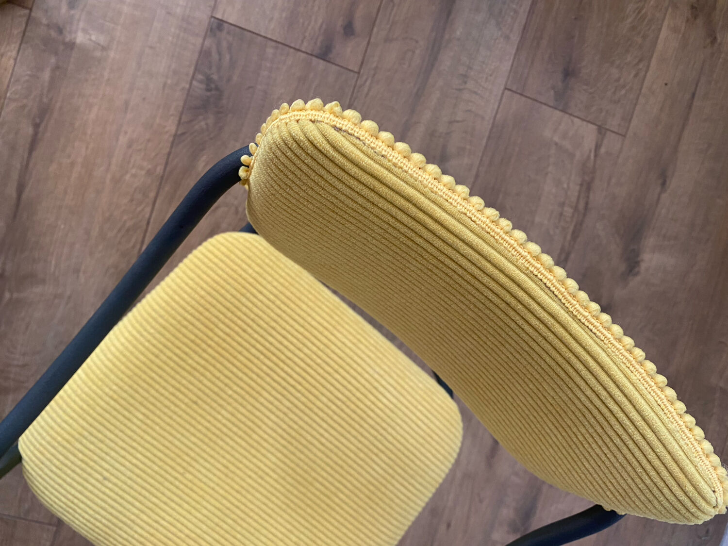 Child's armchair in yellow corduroy