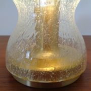 Iceglass & Brass Table Lamp from Doria Leuchten, 1960s