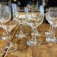 Lot de 7 verres à vin vintage en cristal