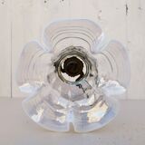 Opalescent tulip gooseneck wall lamp