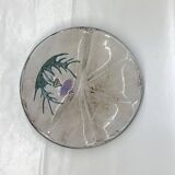 Thistle-themed decorative plate by Daniel Étienne in Vallauris