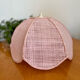 Vintage pink rattan pendant light