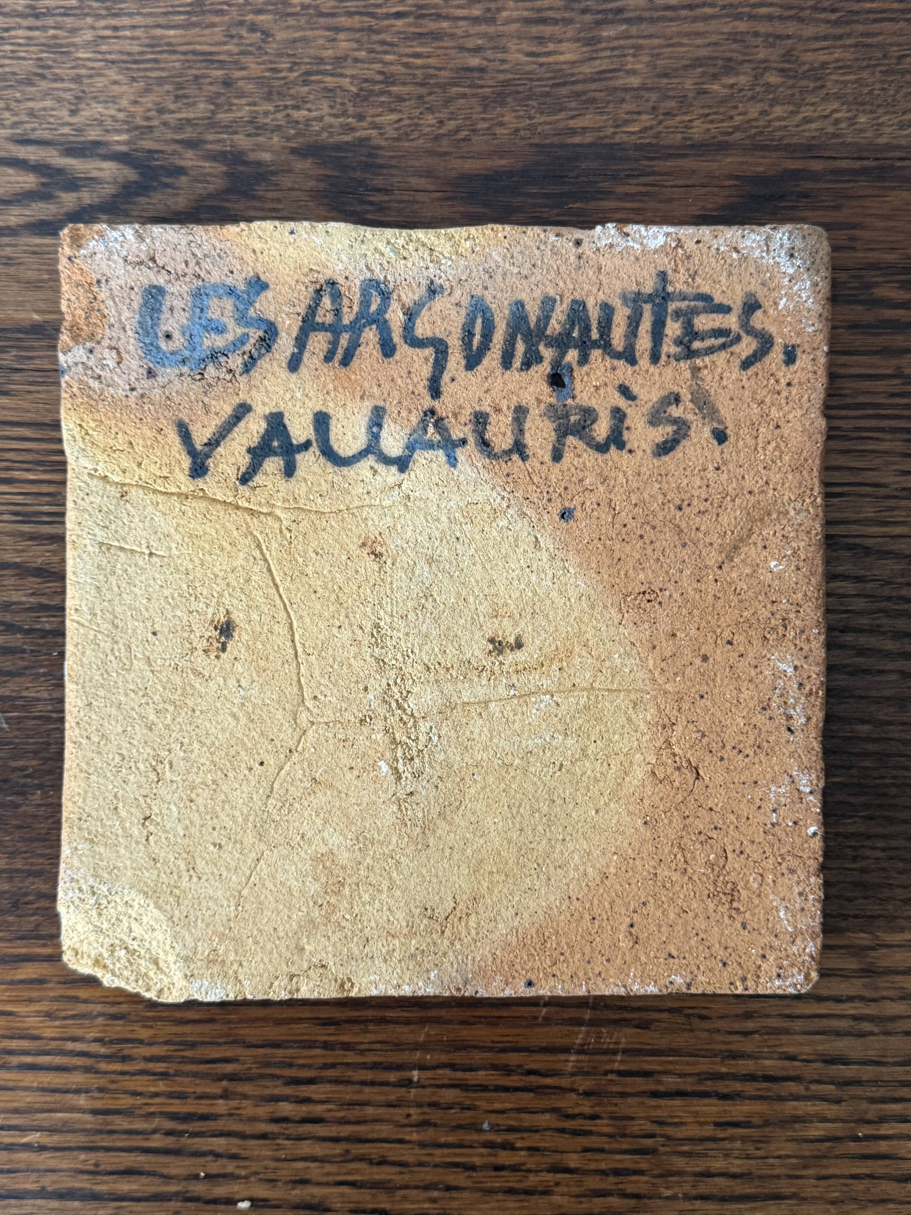 Paire de plaques en céramique par Les argonautes, Vallauris, circa 1960